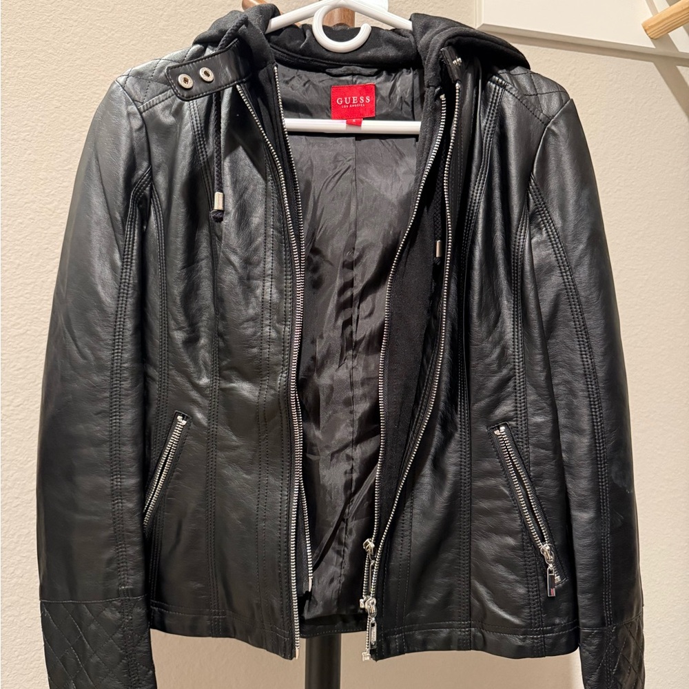 GUESS Black Leather Jacket